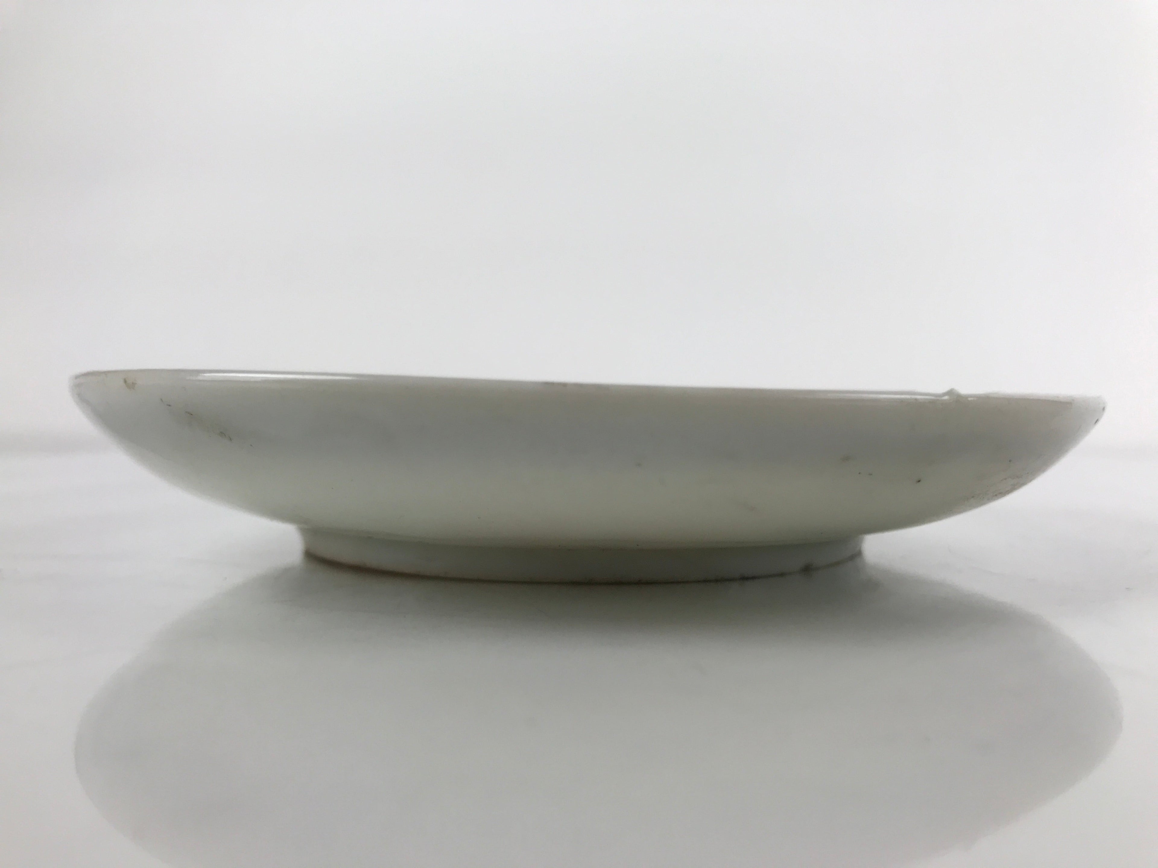 Japanese Porcelain Small Plate Kozara Vtg Plum Blossom Sun Black White PY690