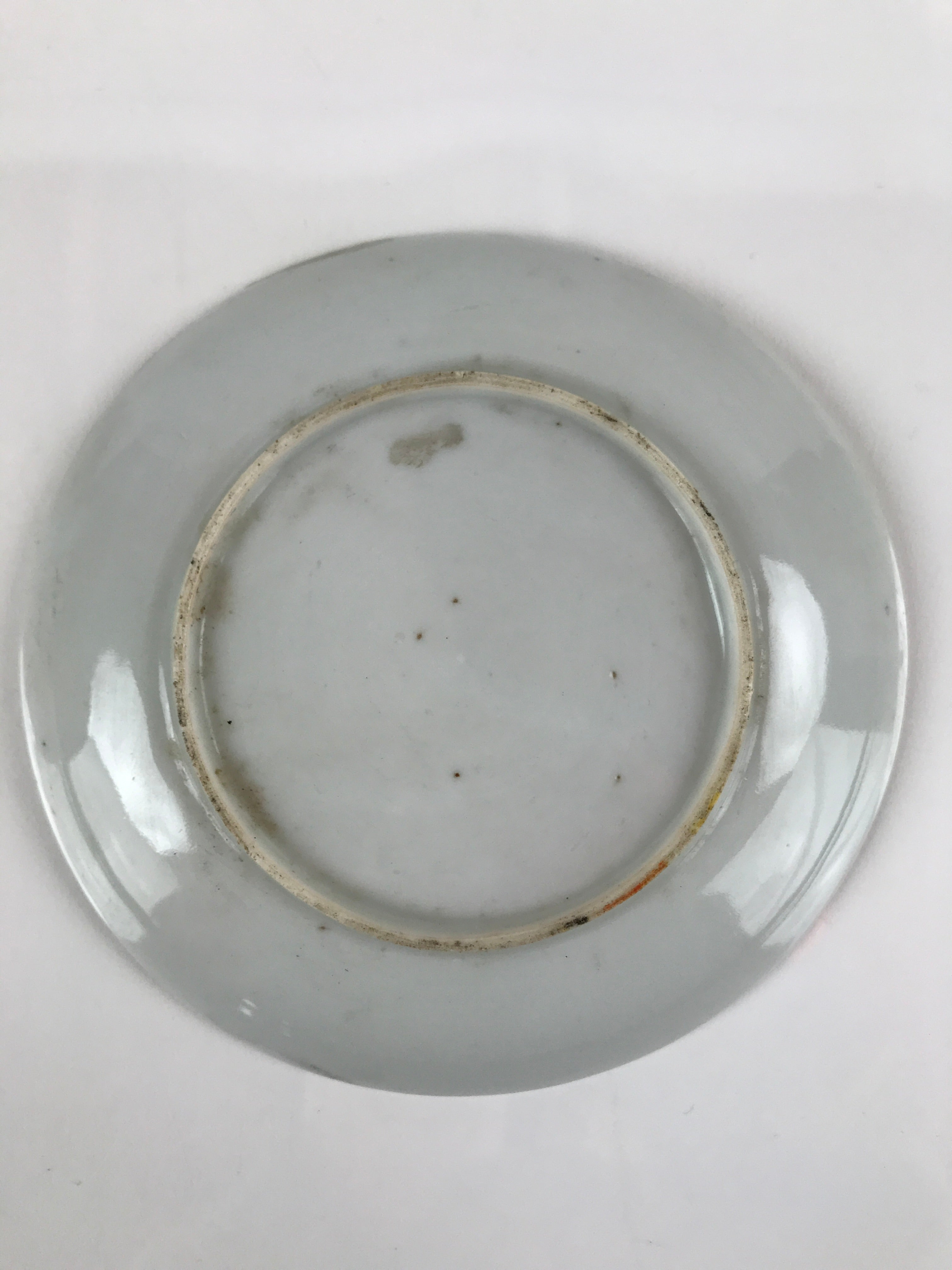 Japanese Porcelain Small Plate Kozara Vtg Plum Blossom Sun Black White PY690