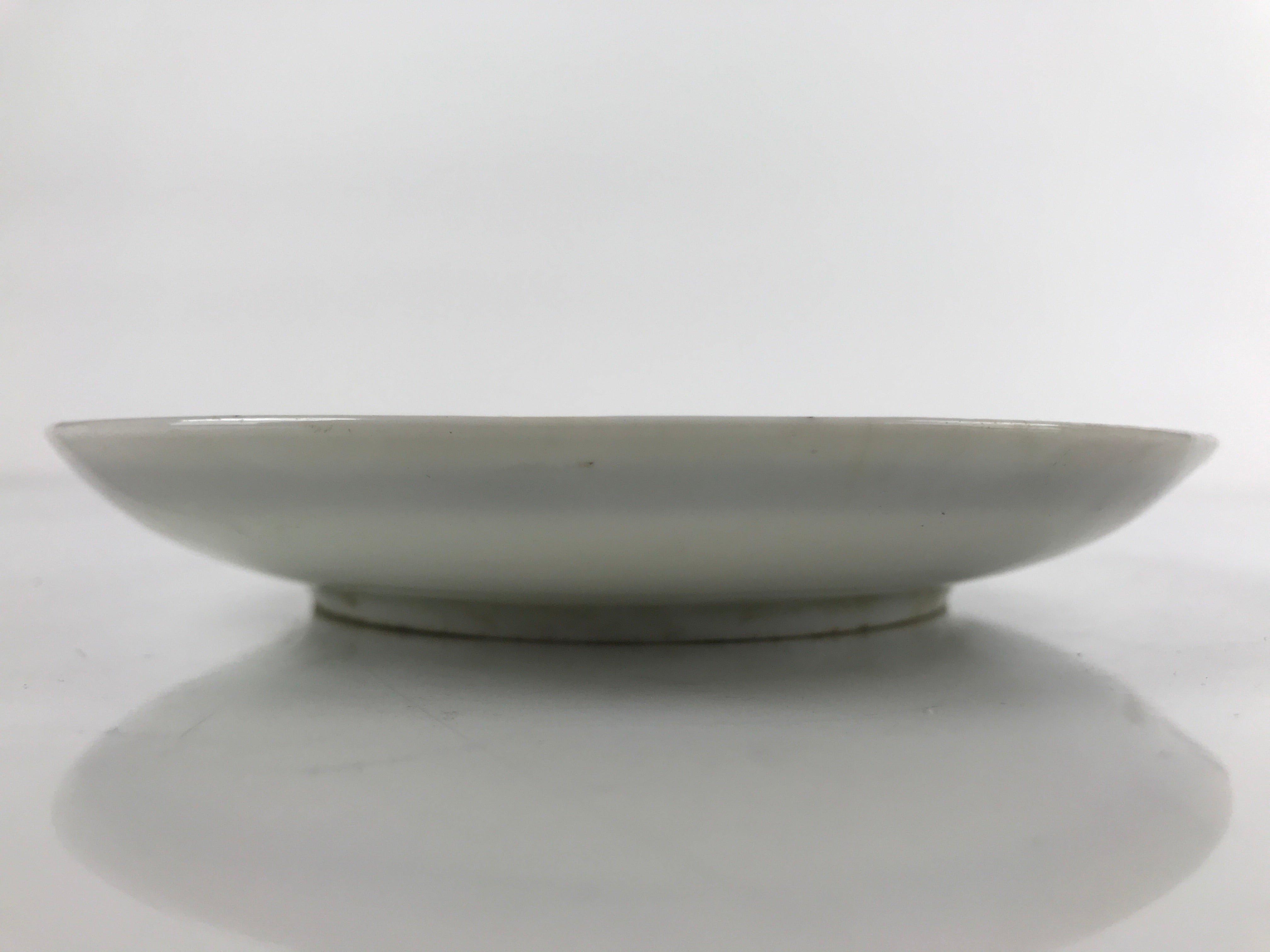 Japanese Porcelain Small Plate Kozara Vtg Plum Blossom Sun Black White PY691