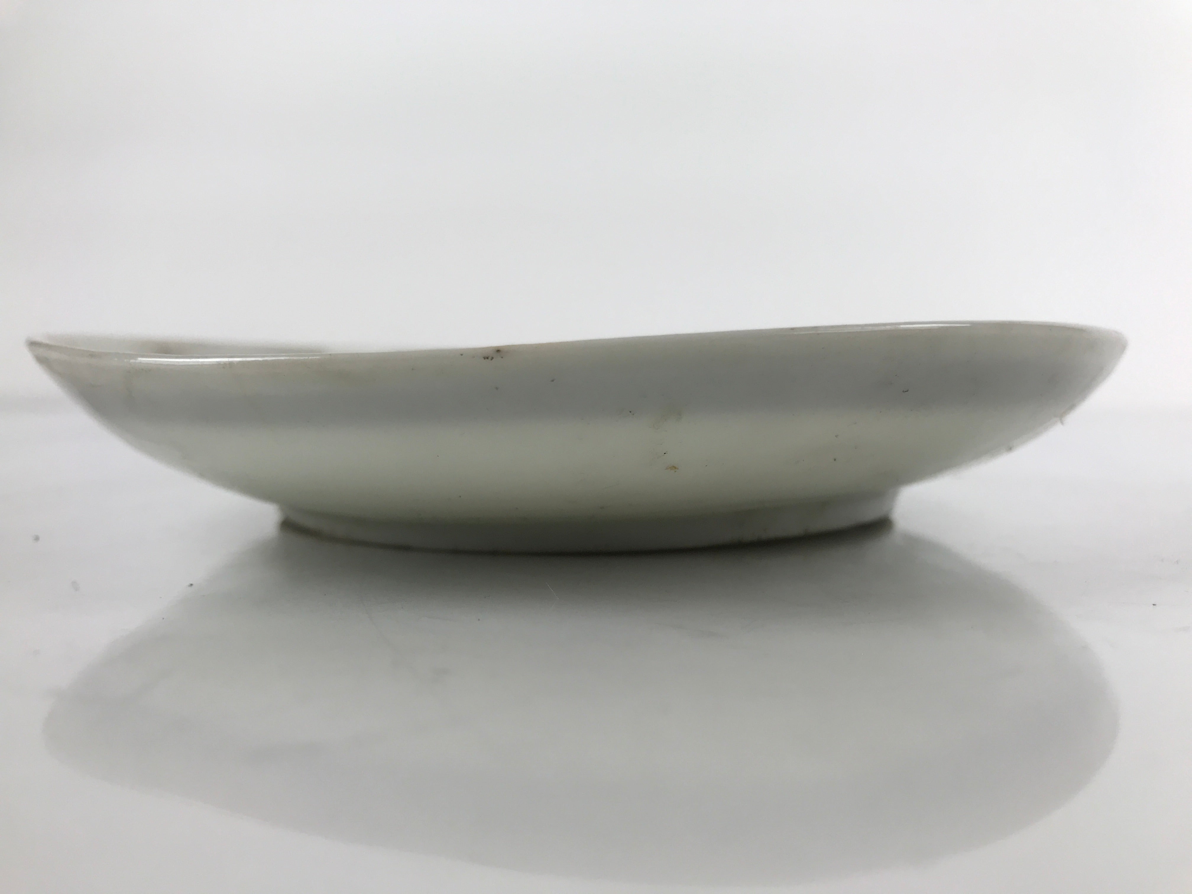 Japanese Porcelain Small Plate Kozara Vtg Plum Blossom Sun Black White PY692