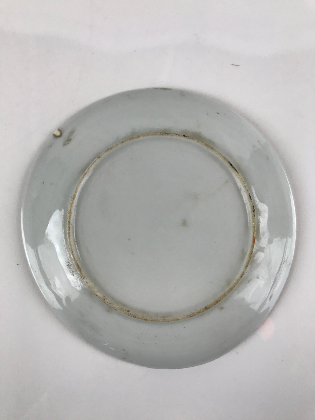 Japanese Porcelain Small Plate Kozara Vtg Plum Blossom Sun Black White PY692
