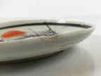 Japanese Porcelain Small Plate Kozara Vtg Plum Blossom Sun Black White PY693