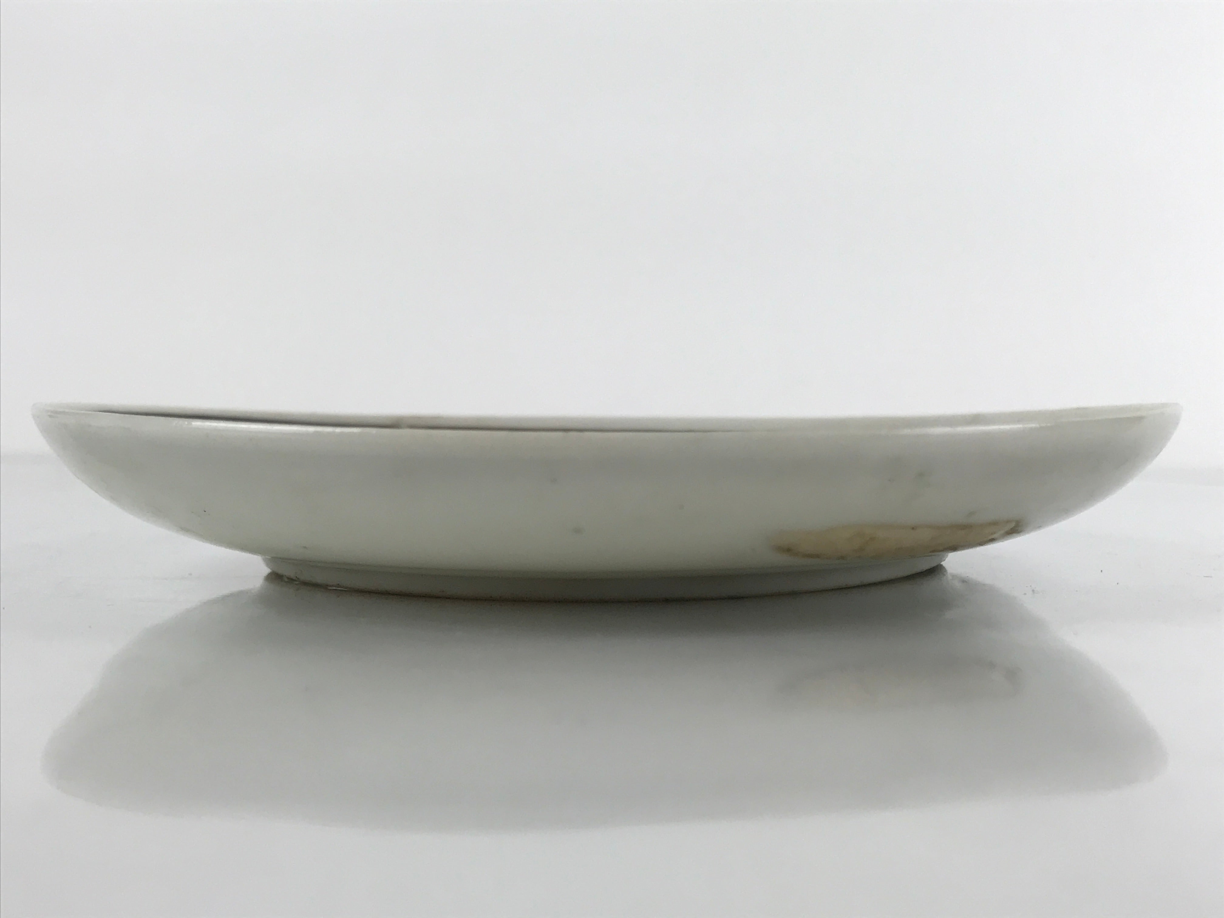 Japanese Porcelain Small Plate Kozara Vtg Plum Blossom Sun Black White PY710