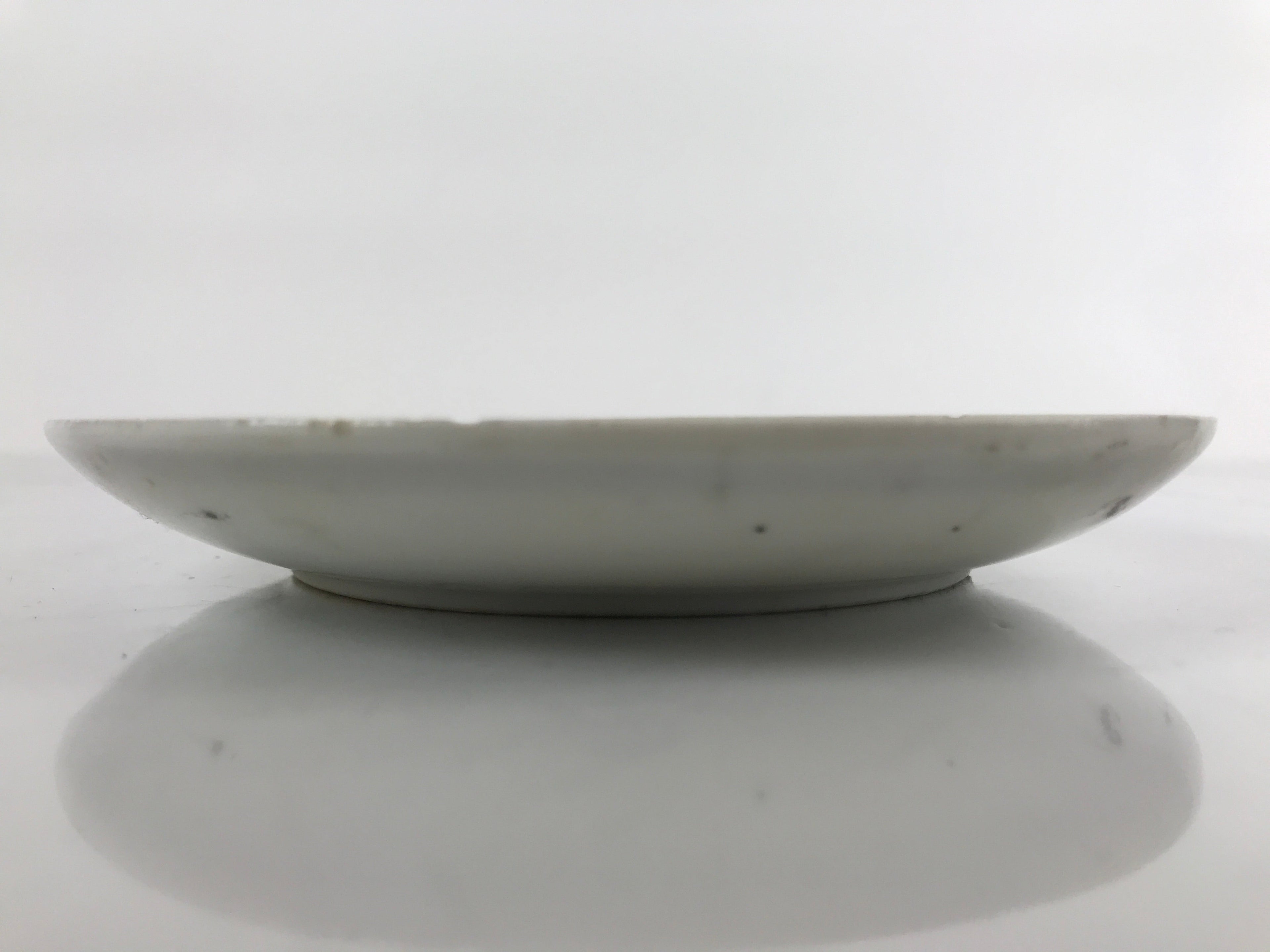 Japanese Porcelain Small Plate Kozara Vtg Plum Blossom Sun Black White PY713