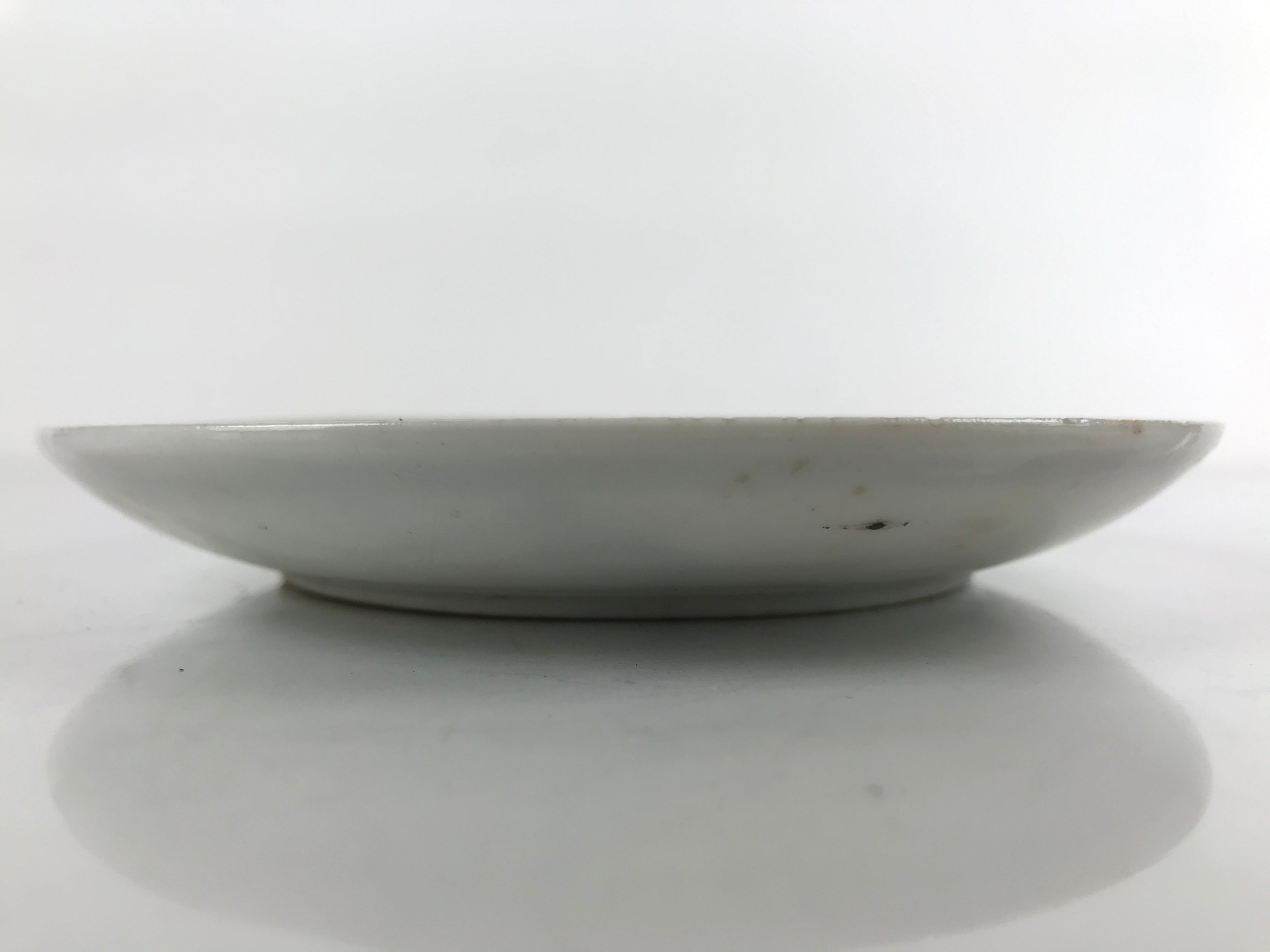 Japanese Porcelain Small Plate Kozara Vtg Plum Blossom Sun Black White PY713