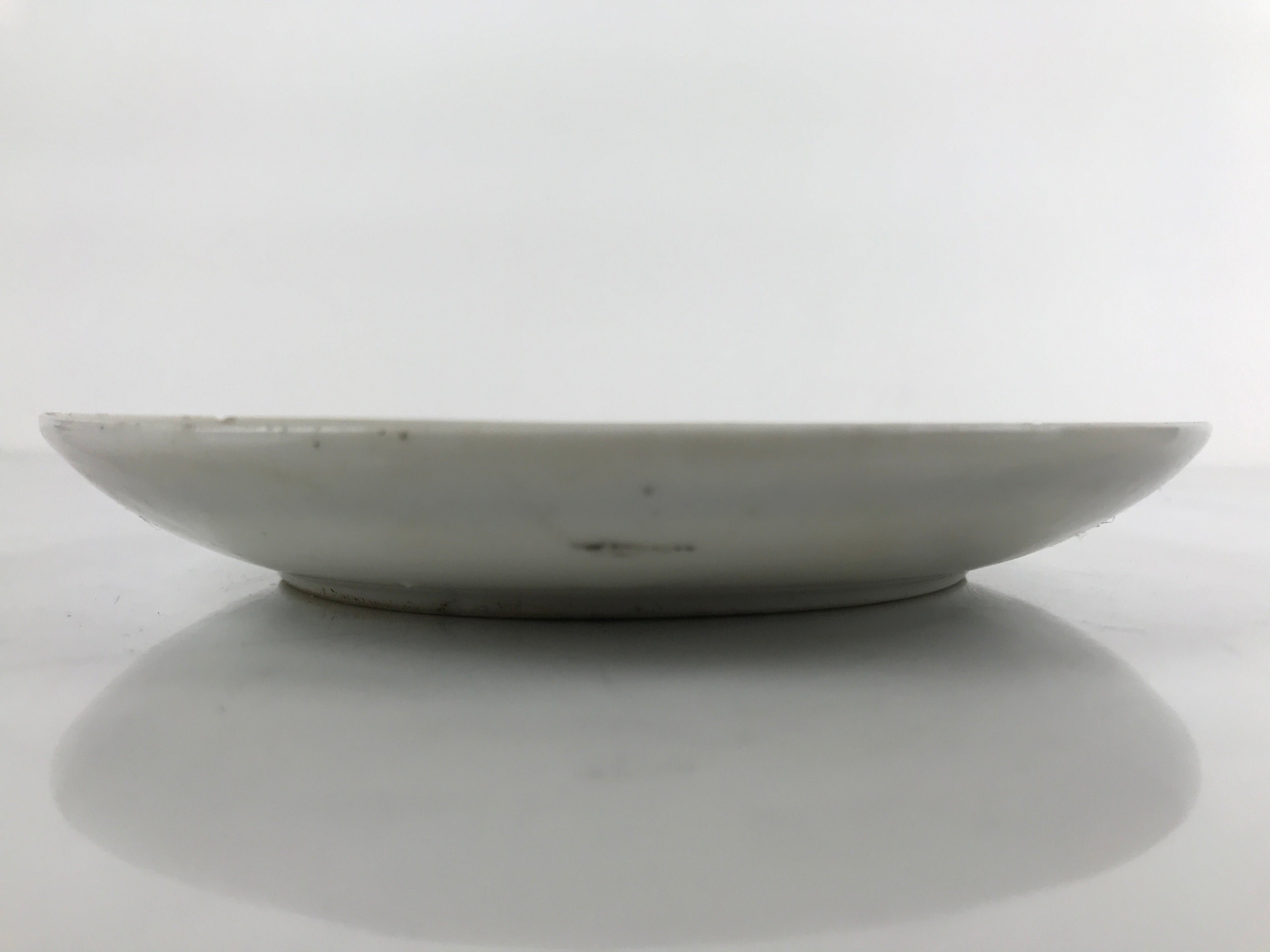 Japanese Porcelain Small Plate Kozara Vtg Plum Blossom Sun Black White PY713