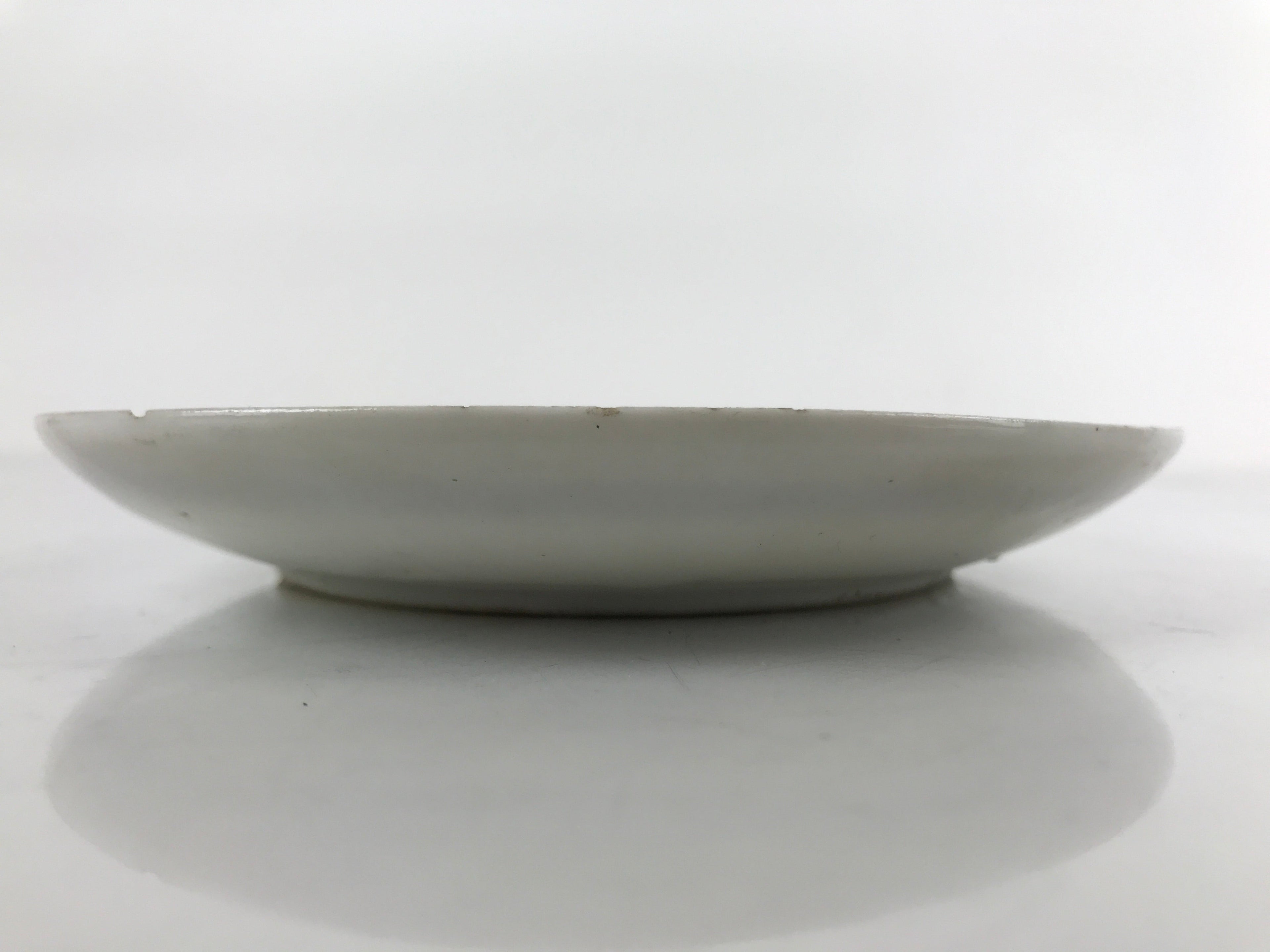 Japanese Porcelain Small Plate Kozara Vtg Plum Blossom Sun Black White PY713