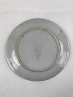Japanese Porcelain Small Plate Kozara Vtg Plum Blossom Sun Black White PY713