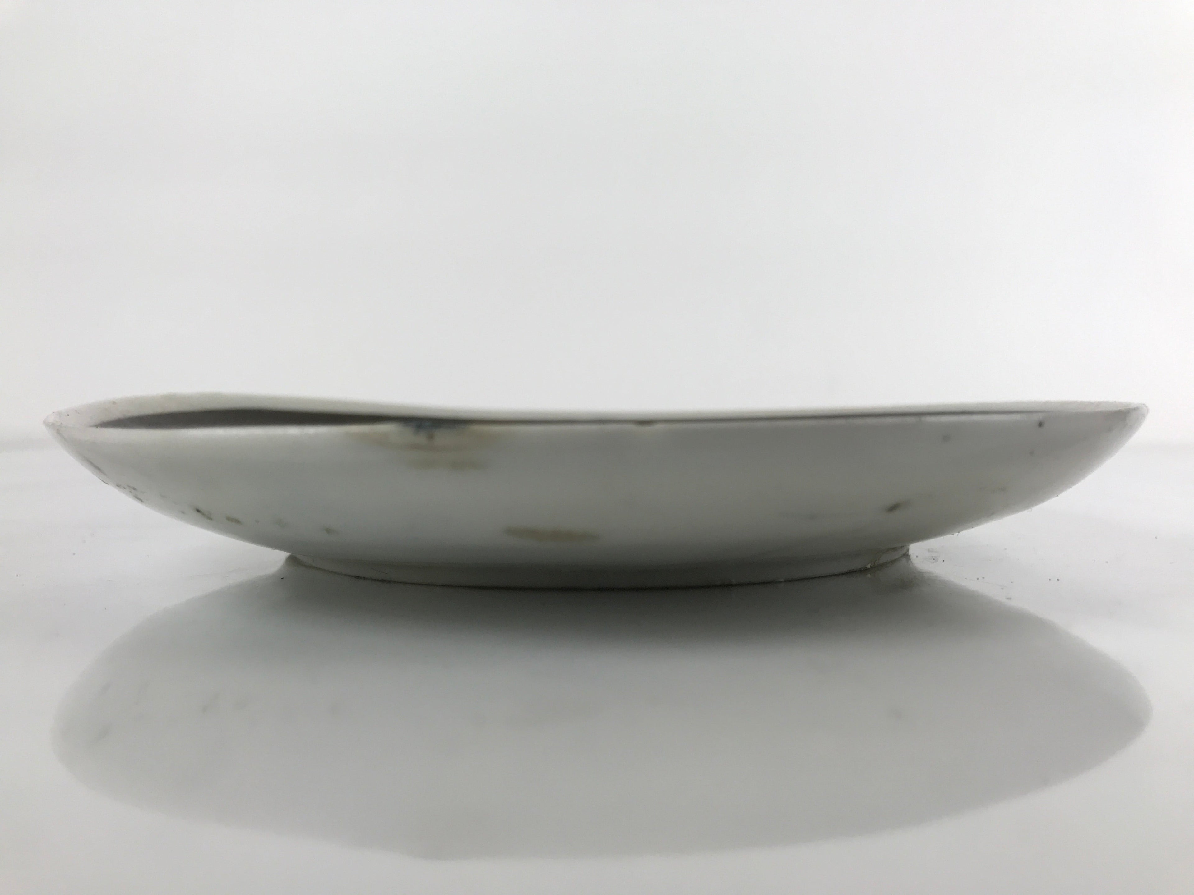 Japanese Porcelain Small Plate Kozara Vtg Plum Blossom Sun Black White PY714
