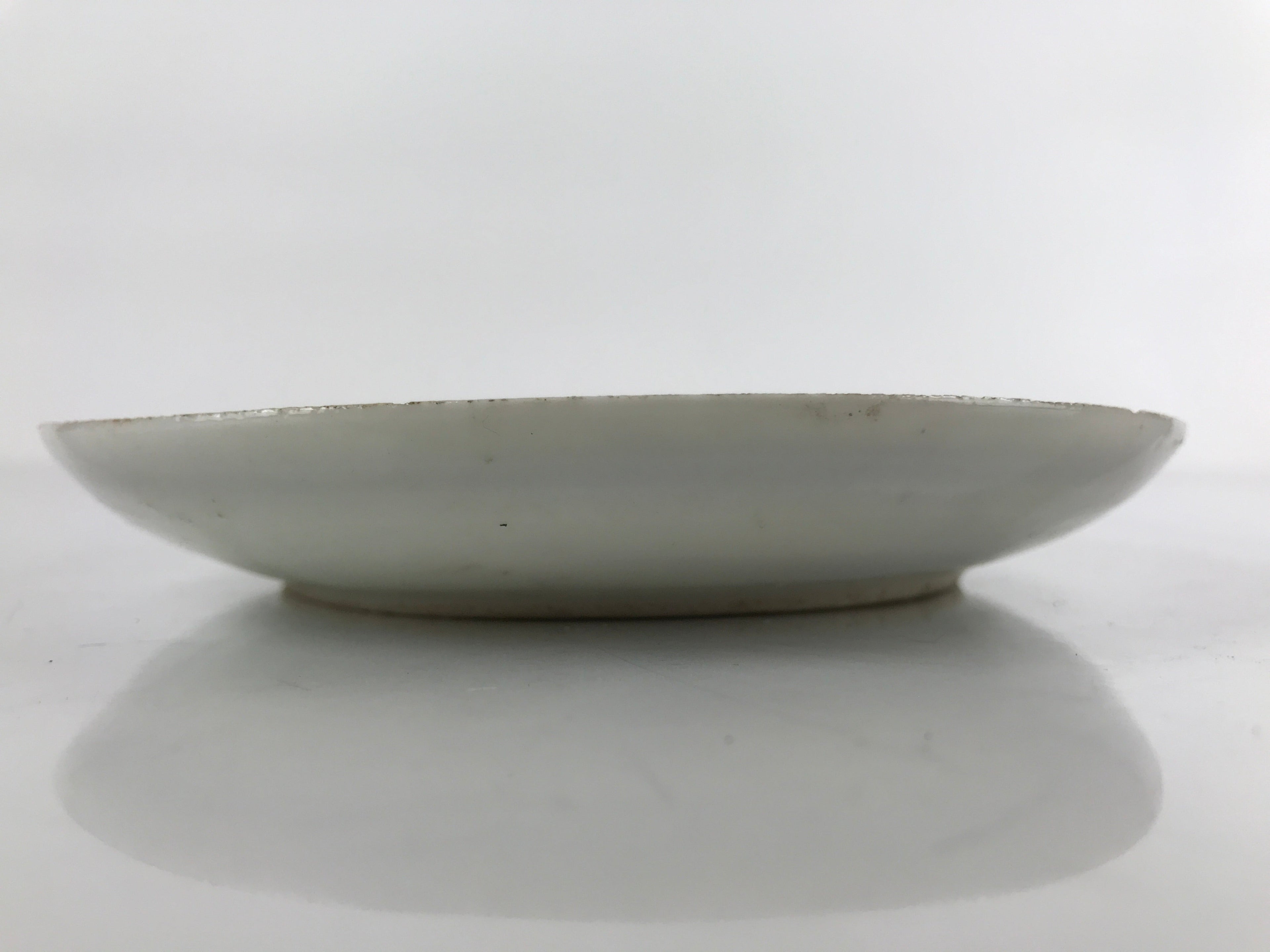 Japanese Porcelain Small Plate Kozara Vtg Plum Blossom Sun Black White PY715