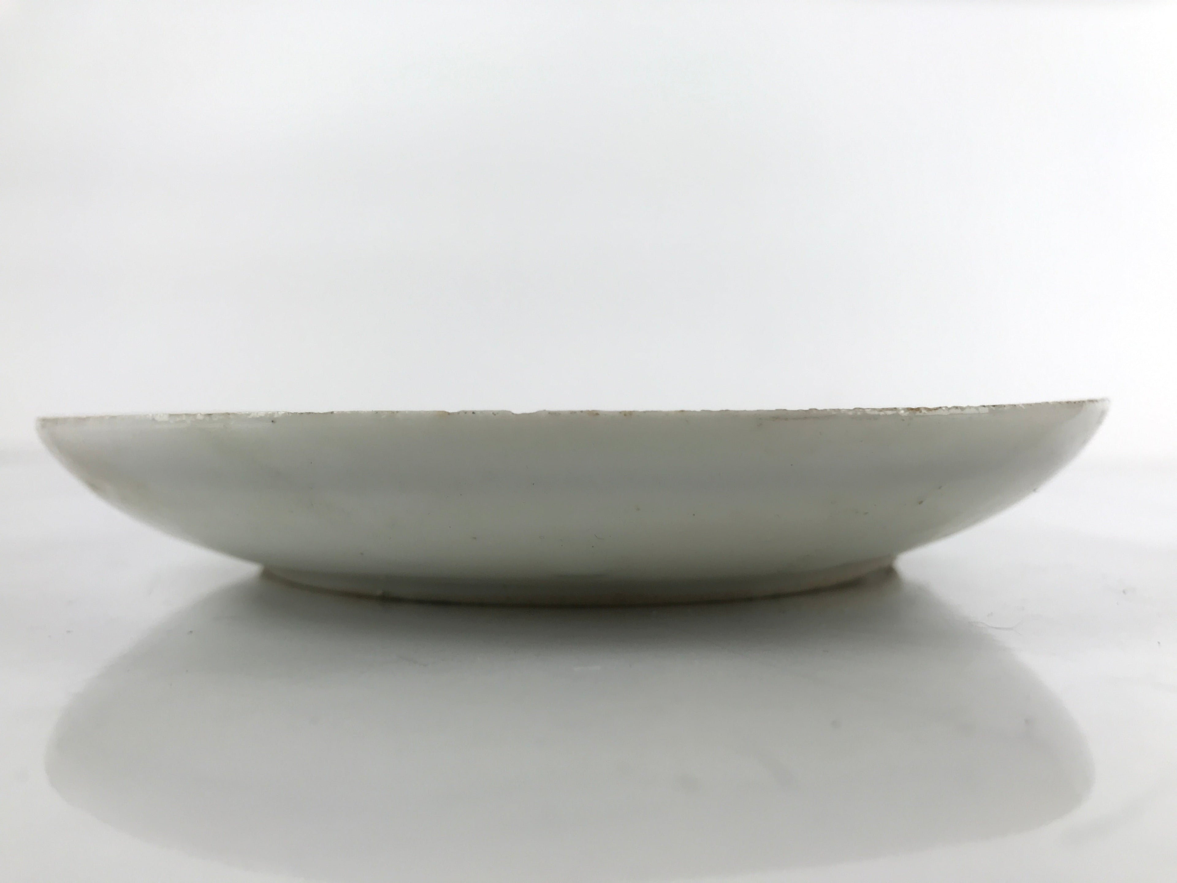 Japanese Porcelain Small Plate Kozara Vtg Plum Blossom Sun Black White PY715