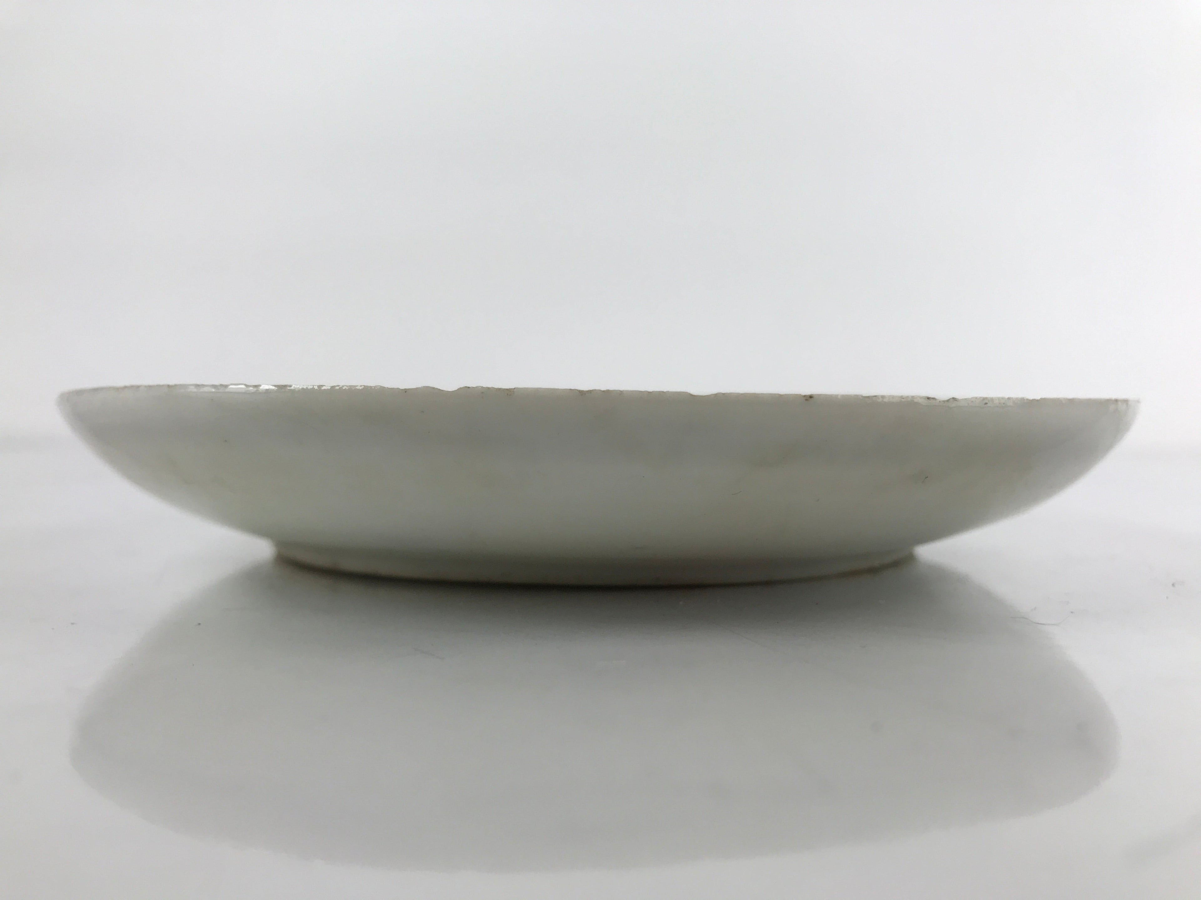 Japanese Porcelain Small Plate Kozara Vtg Plum Blossom Sun Black White PY715