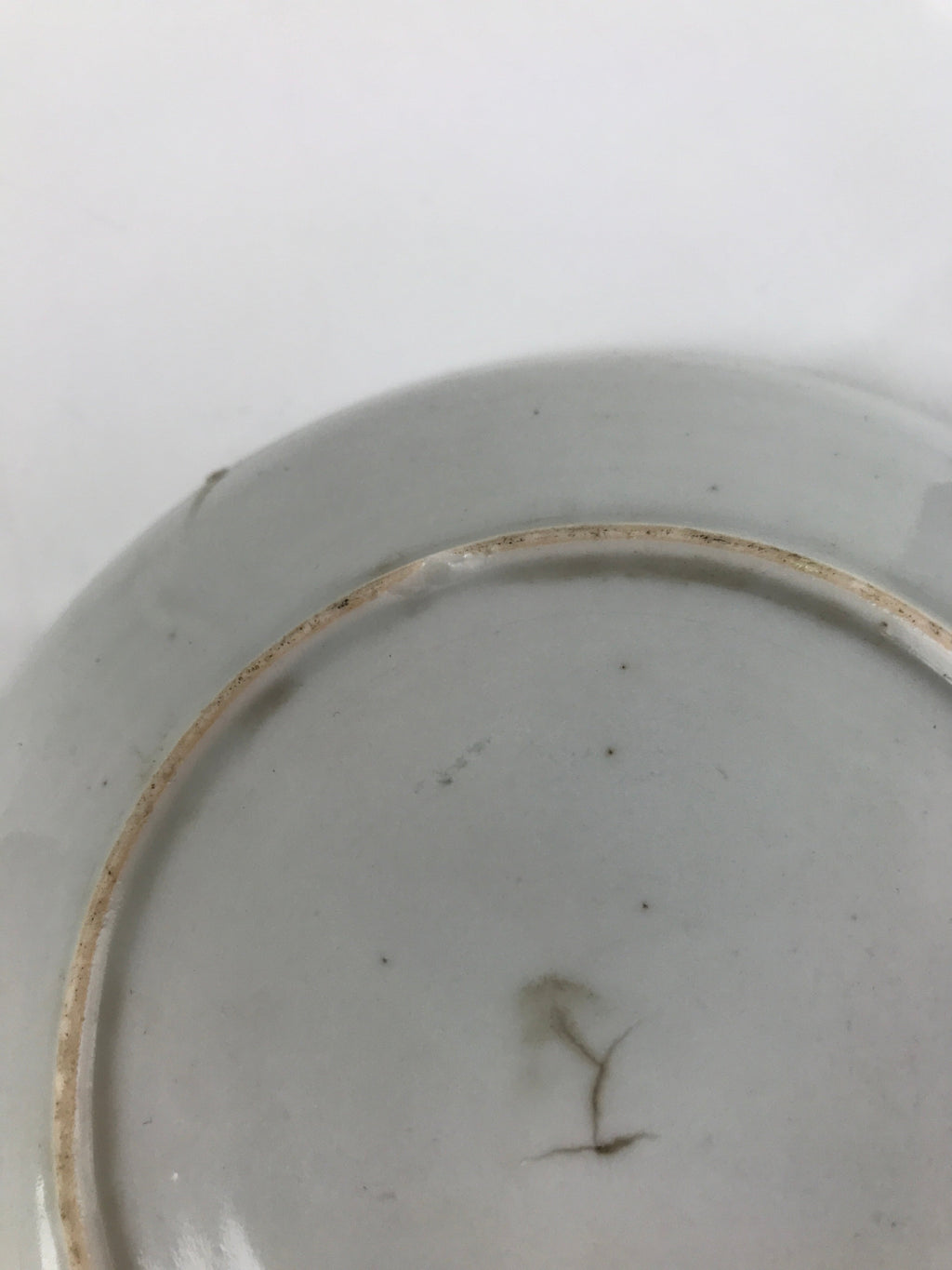Japanese Porcelain Small Plate Kozara Vtg Plum Blossom Sun Black White PY716