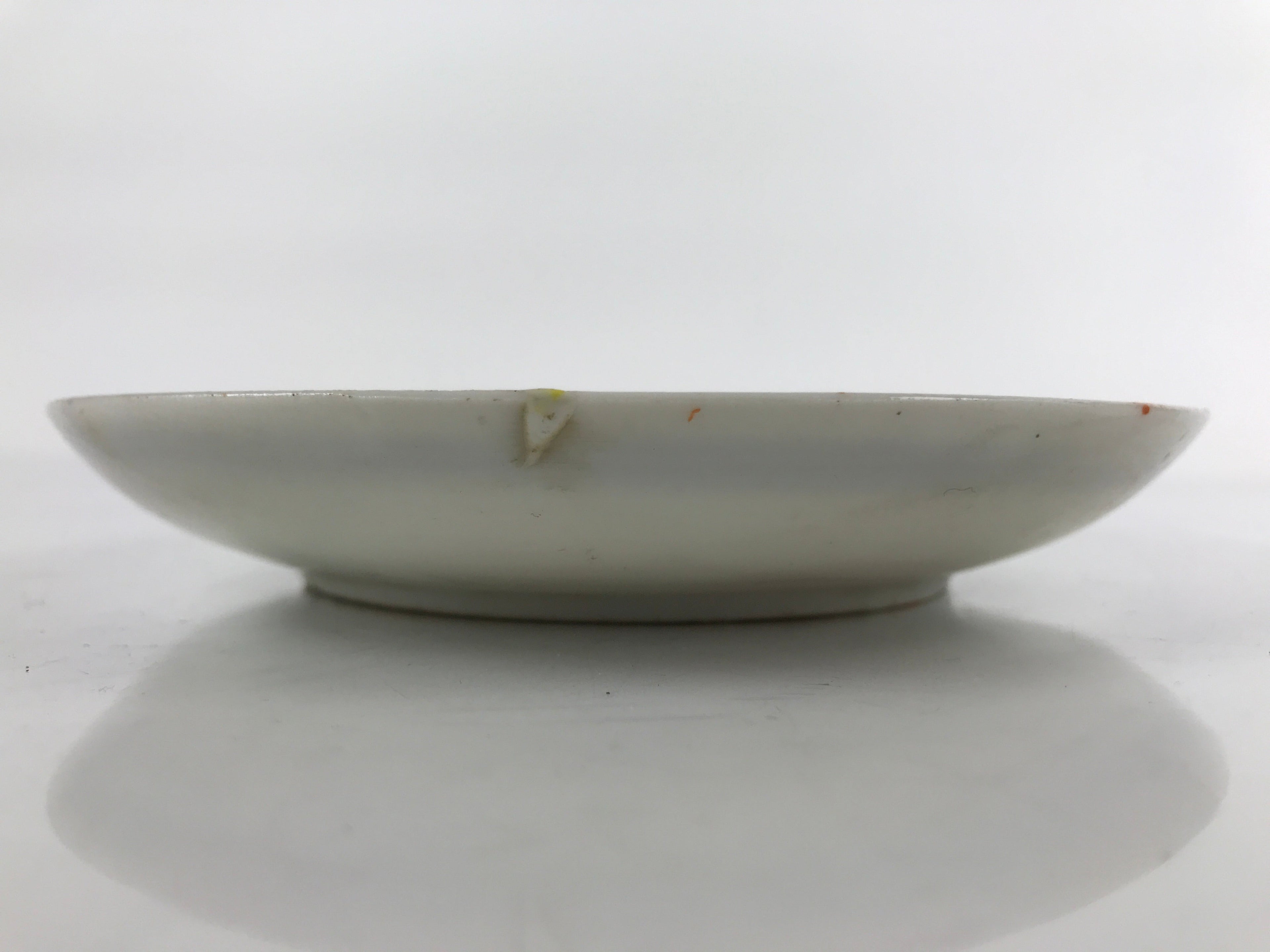 Japanese Porcelain Small Plate Kozara Vtg Plum Blossom Sun Black White PY716