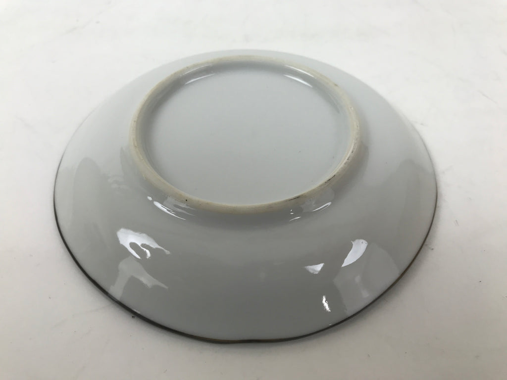 Japanese Porcelain Small Plate Kozara Vtg Sara Morning Glory Asagao Blue Y337