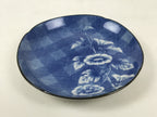 Japanese Porcelain Small Plate Kozara Vtg Sara Morning Glory Asagao Blue Y338