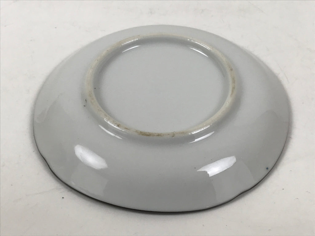 Japanese Porcelain Small Plate Kozara Vtg Sara Morning Glory Asagao Blue Y339