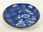 Japanese Porcelain Small Plate Kozara Vtg Sara Morning Glory Asagao Blue Y340