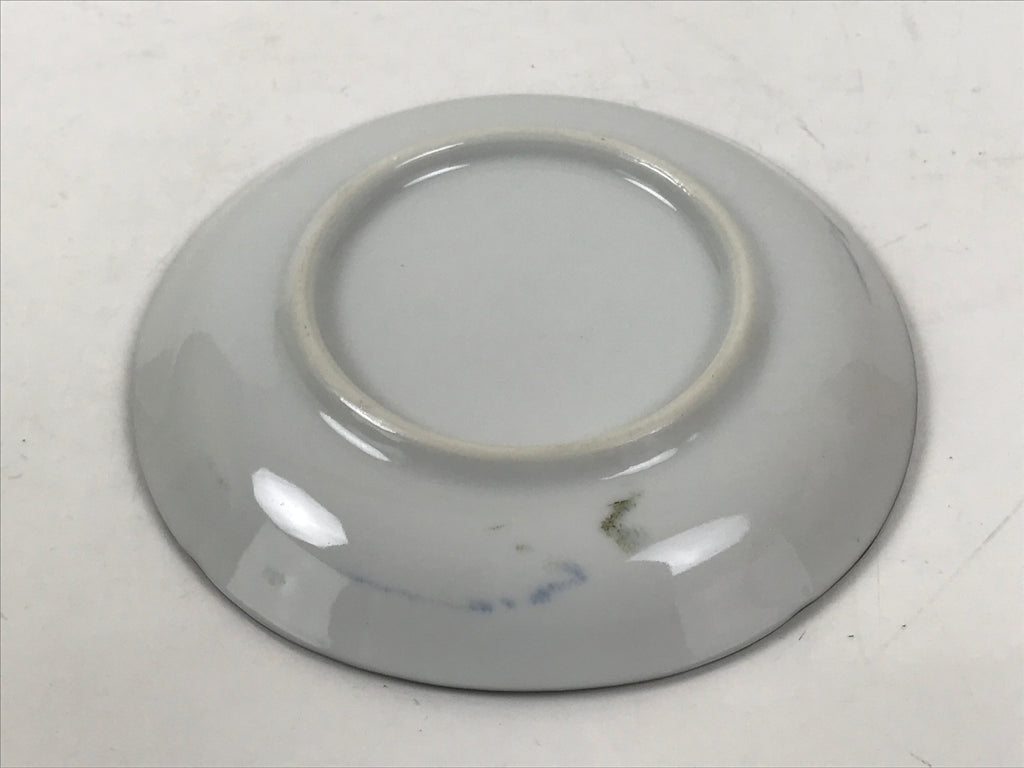 Japanese Porcelain Small Plate Kozara Vtg Sara Morning Glory Asagao Blue Y342