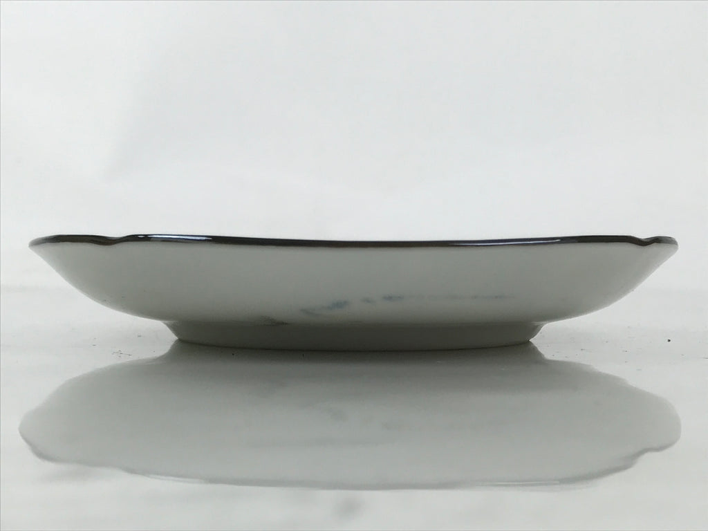 Japanese Porcelain Small Plate Kozara Vtg Sara Morning Glory Asagao Blue Y342