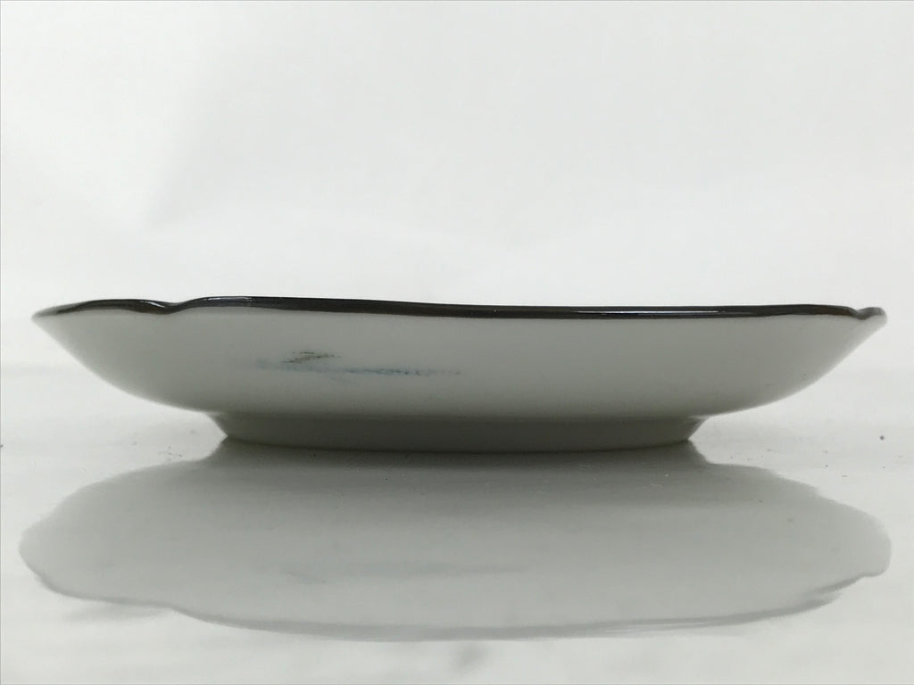 Japanese Porcelain Small Plate Kozara Vtg Sara Morning Glory Asagao Blue Y342