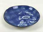 Japanese Porcelain Small Plate Kozara Vtg Sara Morning Glory Asagao Blue Y344