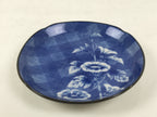 Japanese Porcelain Small Plate Kozara Vtg Sara Morning Glory Asagao Blue Y345