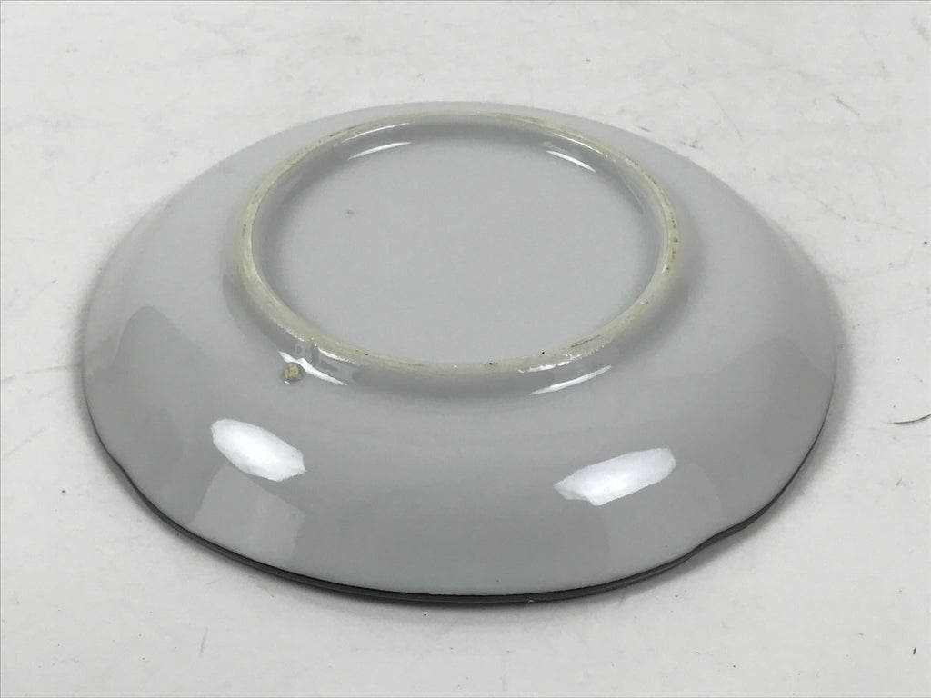 Japanese Porcelain Small Plate Kozara Vtg Sara Morning Glory Asagao Blue Y345