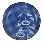Japanese Porcelain Small Plate Kozara Vtg Sara Morning Glory Asagao Blue Y345
