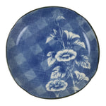 Japanese Porcelain Small Plate Kozara Vtg Sara Morning Glory Asagao Blue Y347