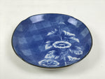 Japanese Porcelain Small Plate Kozara Vtg Sara Morning Glory Asagao Blue Y348