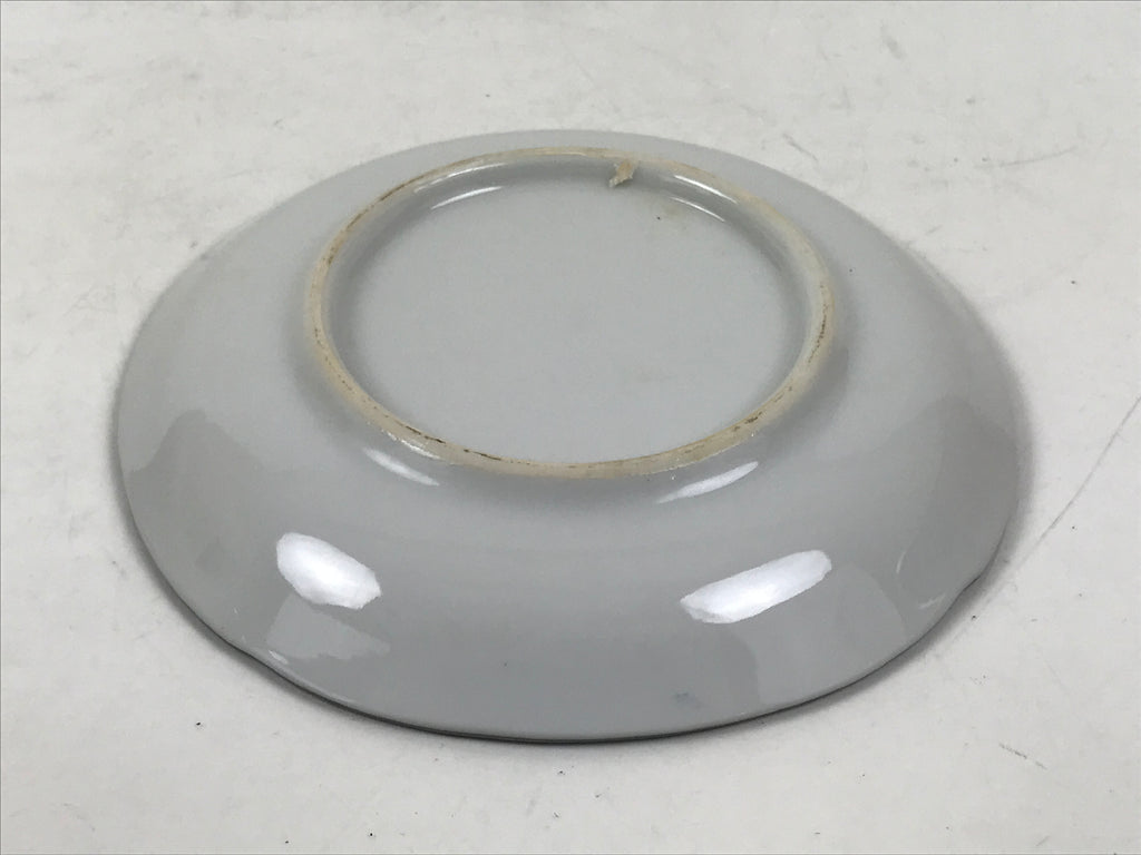 Japanese Porcelain Small Plate Kozara Vtg Sara Morning Glory Asagao Blue Y349