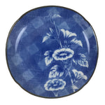 Japanese Porcelain Small Plate Kozara Vtg Sara Morning Glory Asagao Blue Y349