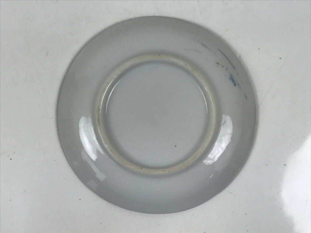 Japanese Porcelain Small Plate Kozara Vtg Sara Morning Glory Asagao Blue Y350