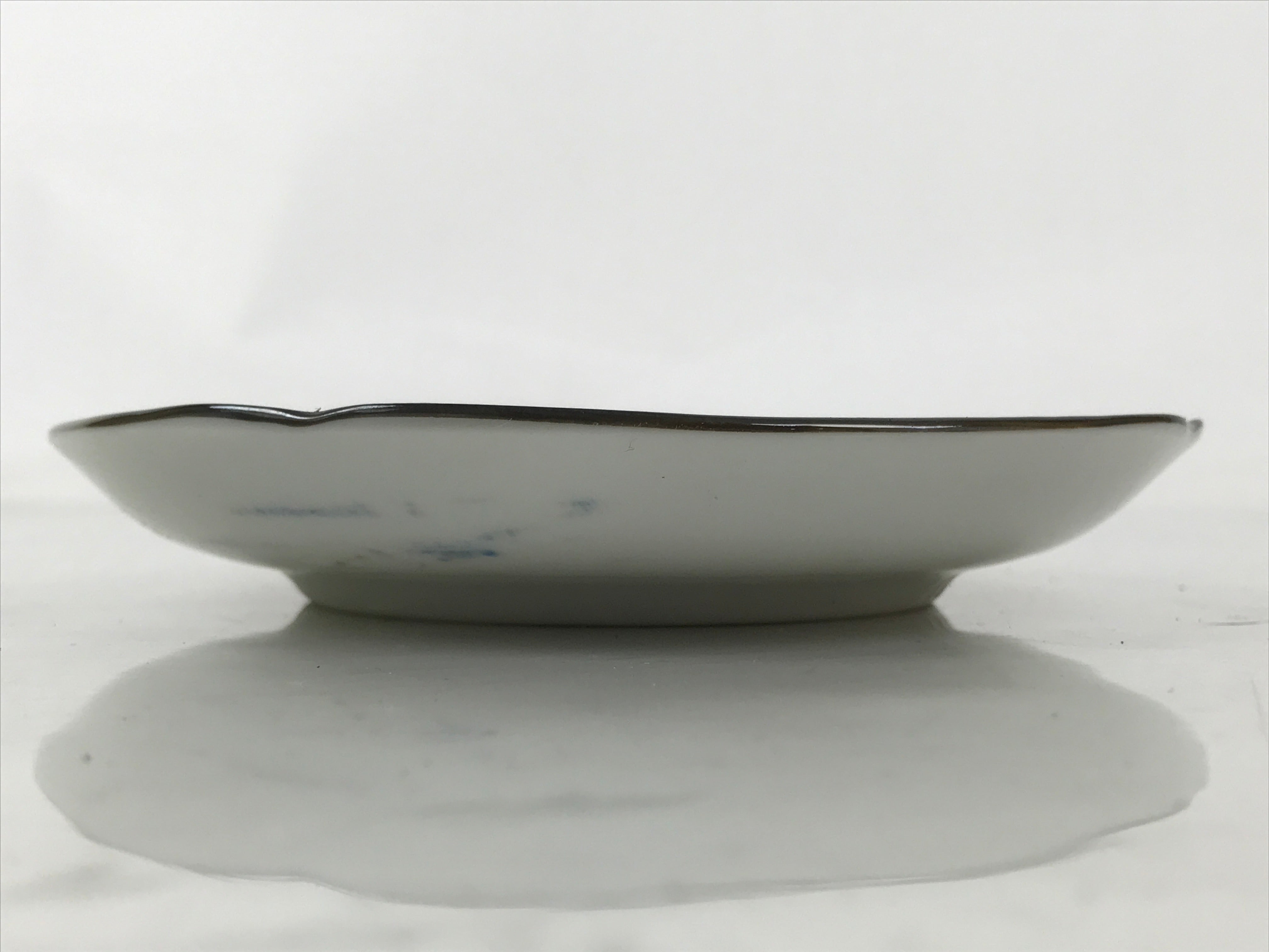 Japanese Porcelain Small Plate Kozara Vtg Sara Morning Glory Asagao Blue Y350