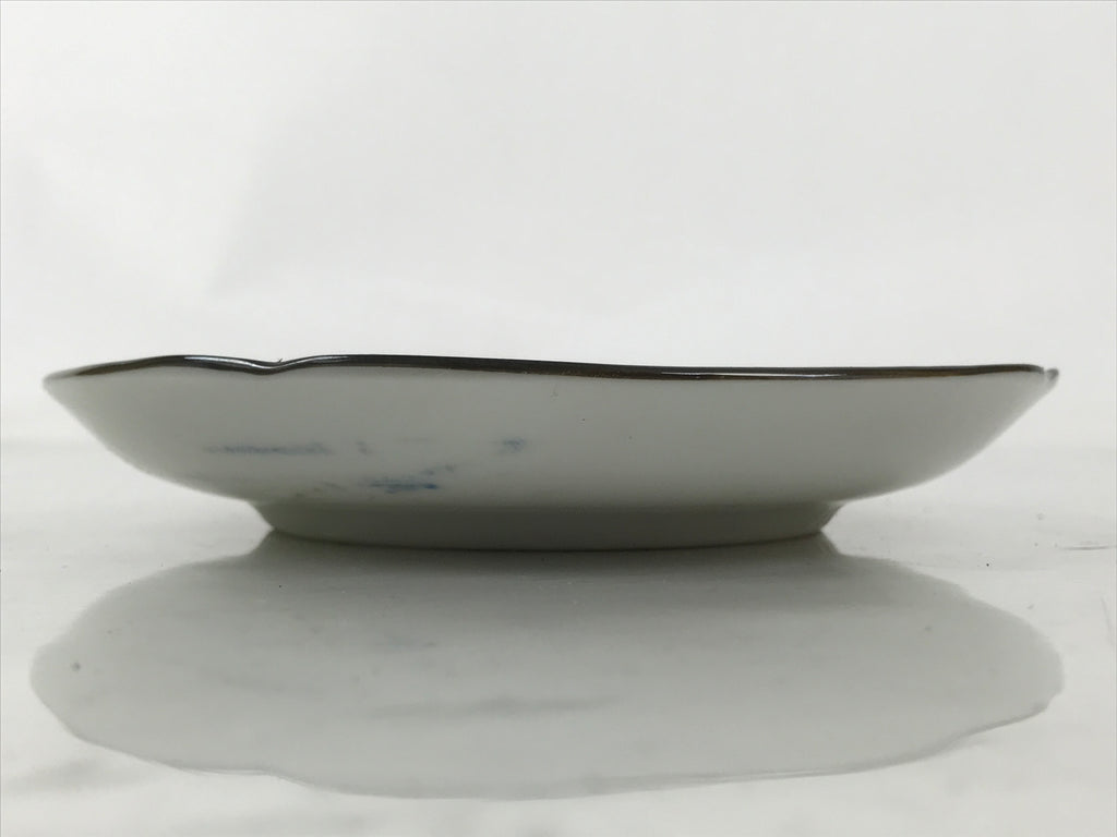 Japanese Porcelain Small Plate Kozara Vtg Sara Morning Glory Asagao Blue Y350