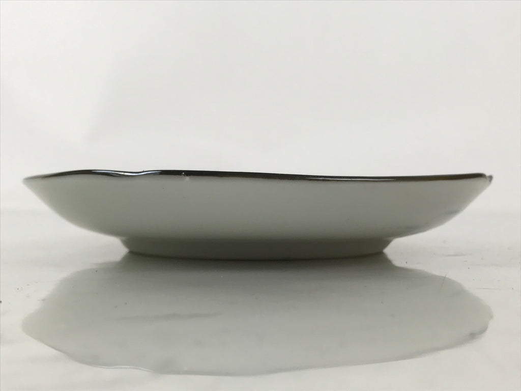 Japanese Porcelain Small Plate Kozara Vtg Sara Morning Glory Asagao Blue Y350