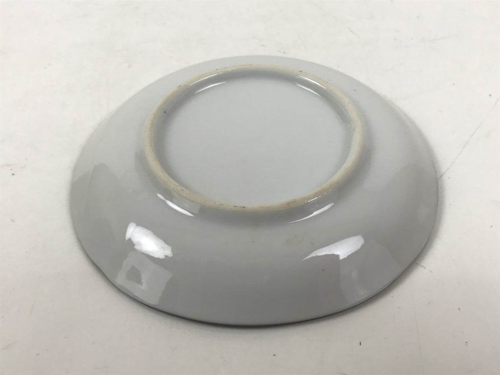 Japanese Porcelain Small Plate Kozara Vtg Sara Morning Glory Asagao Blue Y351