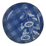 Japanese Porcelain Small Plate Kozara Vtg Sara Morning Glory Asagao Blue Y352