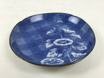 Japanese Porcelain Small Plate Kozara Vtg Sara Morning Glory Asagao Blue Y353