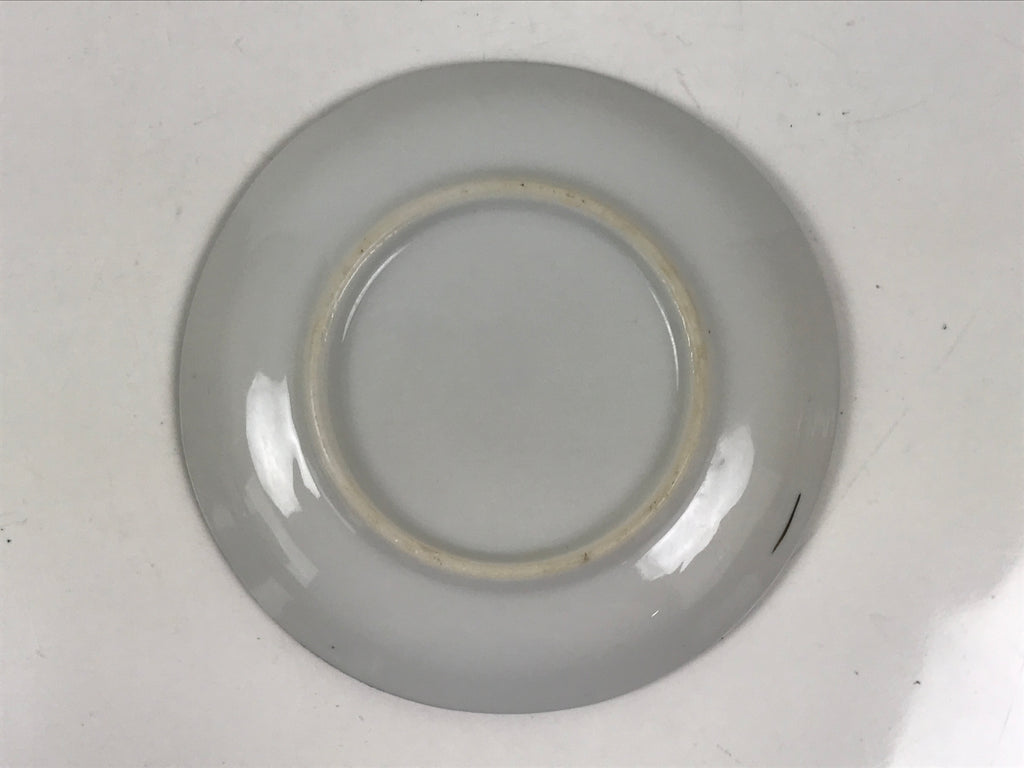 Japanese Porcelain Small Plate Kozara Vtg Sara Morning Glory Asagao Blue Y353