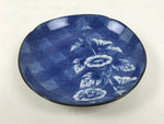 Japanese Porcelain Small Plate Kozara Vtg Sara Morning Glory Asagao Blue Y356