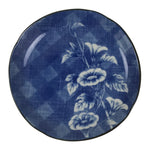 Japanese Porcelain Small Plate Kozara Vtg Sara Morning Glory Asagao Blue Y356