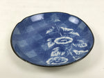 Japanese Porcelain Small Plate Kozara Vtg Sara Morning Glory Asagao Blue Y357