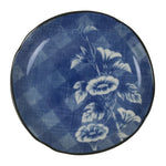 Japanese Porcelain Small Plate Kozara Vtg Sara Morning Glory Asagao Blue Y357