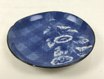Japanese Porcelain Small Plate Kozara Vtg Sara Morning Glory Asagao Blue Y358