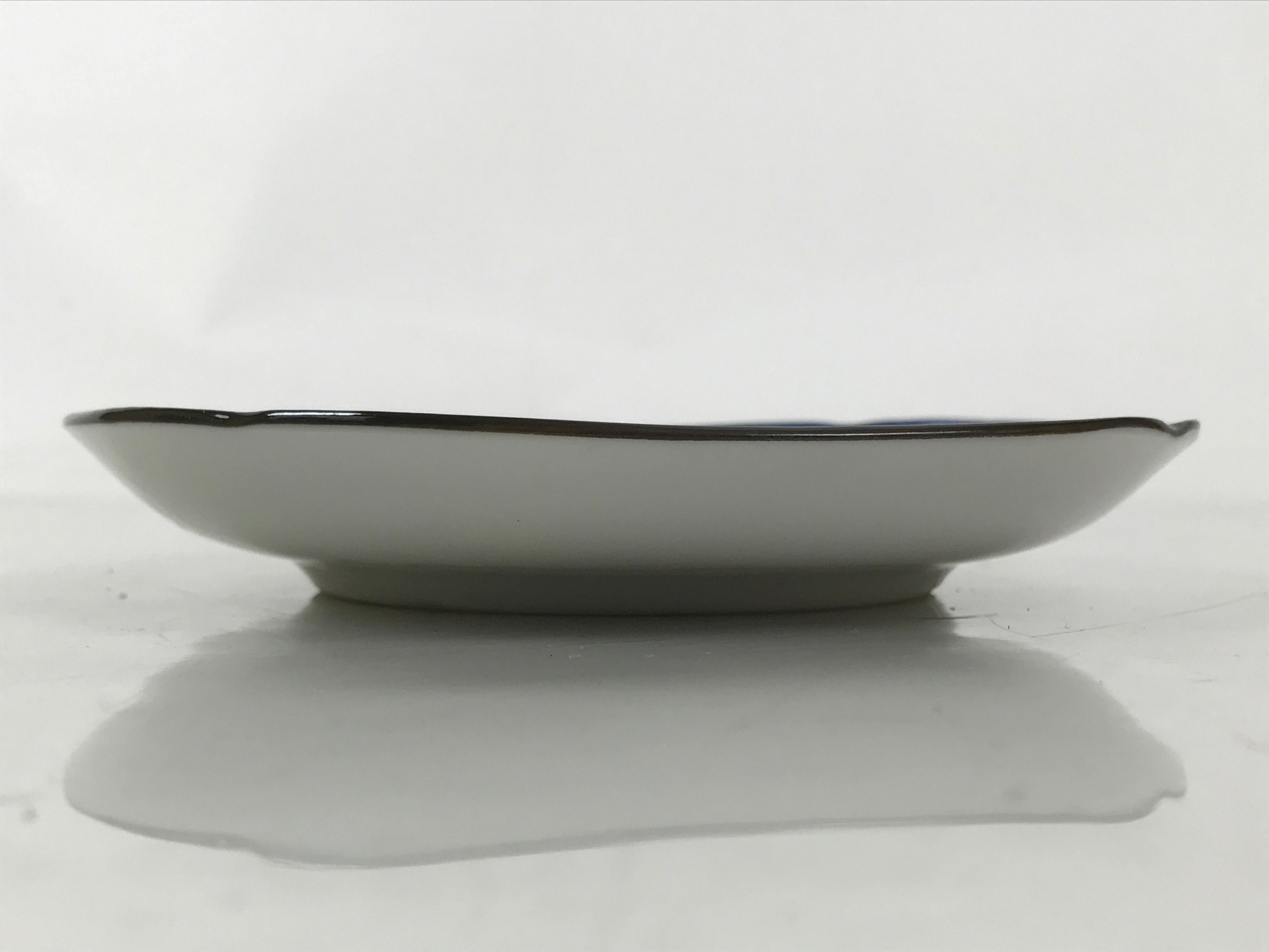 Japanese Porcelain Small Plate Kozara Vtg Sara Morning Glory Asagao Blue Y358