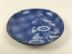 Japanese Porcelain Small Plate Kozara Vtg Sara Morning Glory Asagao Blue Y359