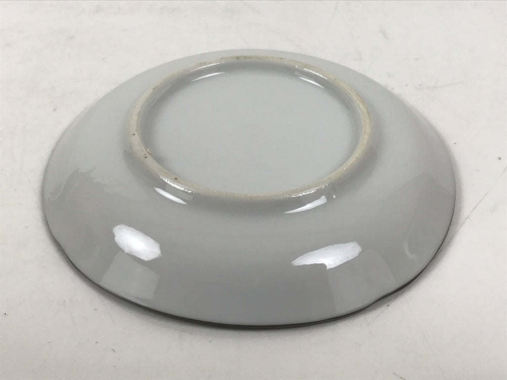 Japanese Porcelain Small Plate Kozara Vtg Sara Morning Glory Asagao Blue Y359