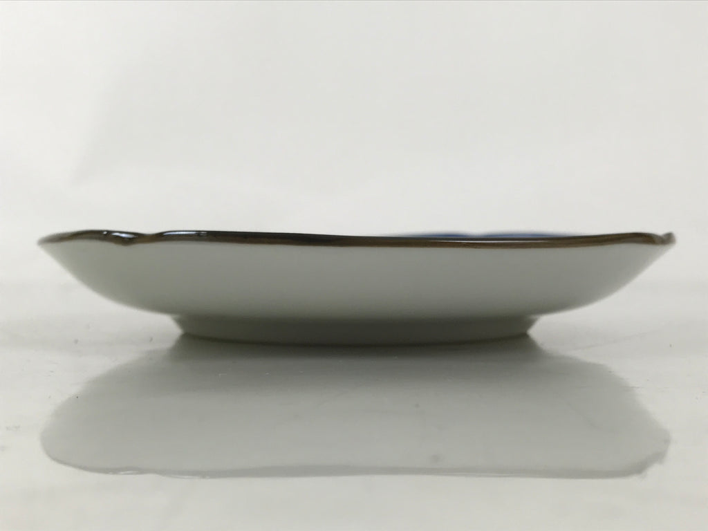 Japanese Porcelain Small Plate Kozara Vtg Sara Morning Glory Asagao Blue Y359